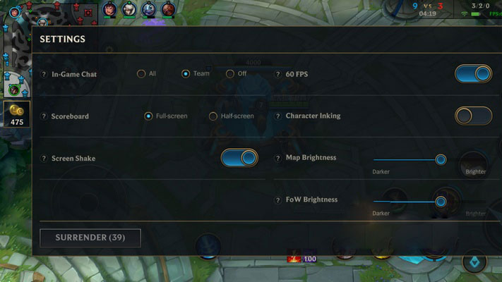 lol手游怎么投降