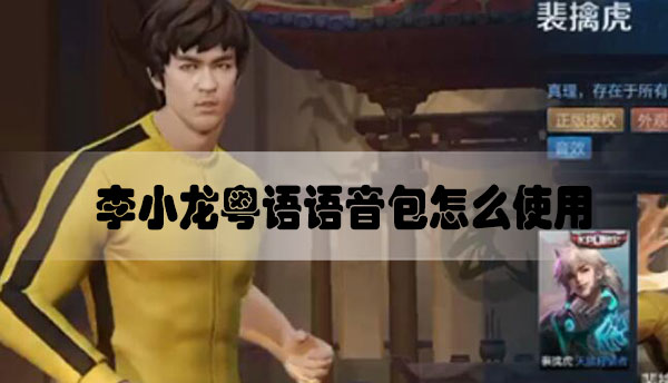 王者荣耀李小龙粤语语音包怎么使用