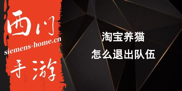 淘宝养猫怎么退出队伍