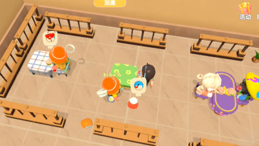 摩尔庄园手游餐厅怎么换桌子