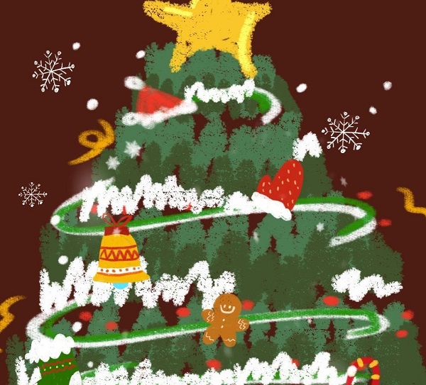 手机怎么画圣诞树简单又好看