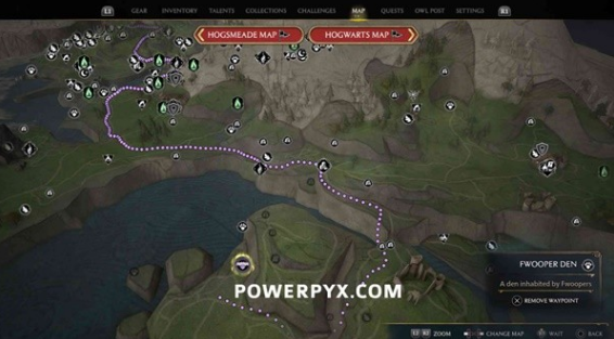 霍格沃茨之遗恶婆鸟分布位置