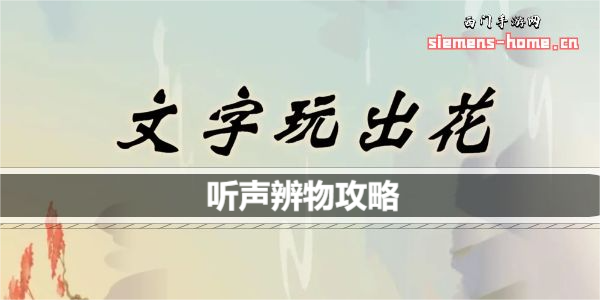 文字玩出花听声辨物怎么过关