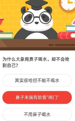 为什么大象用鼻子喝水，却不会呛到自己？