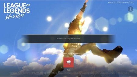 英雄联盟手游Account mssing pemissins怎么解决