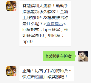 全新上线的DP-28枪皮肤名称是什么呢？