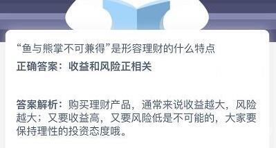 鱼与熊掌不可兼得是形容理财的什么特点