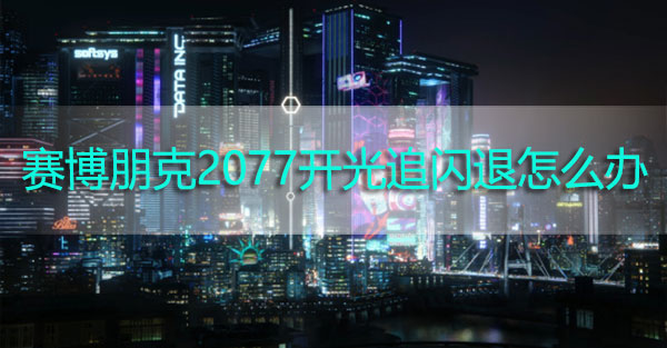 赛博朋克2077开光追闪退怎么办