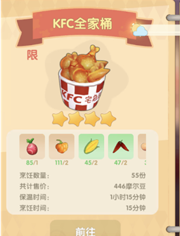 摩尔庄园kfc全家桶菜谱