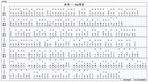 原神夜曲琴谱