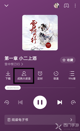 番茄畅听怎么切换声音