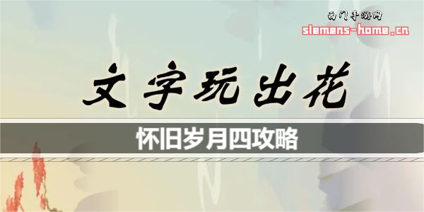 文字玩出花怀旧岁月四怎么过关