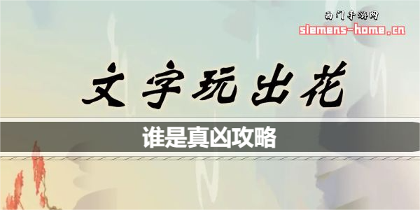 文字玩出花谁是真凶怎么过关