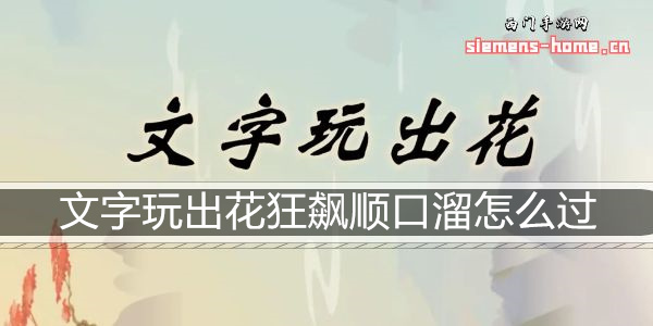 文字玩出花狂飙顺口溜怎么过