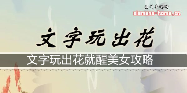 文字玩出花救醒美女怎么过