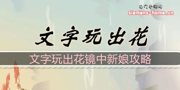 文字玩出花镜中新娘怎么过