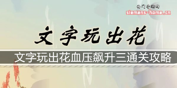 文字玩出花血压飙升三通关攻略