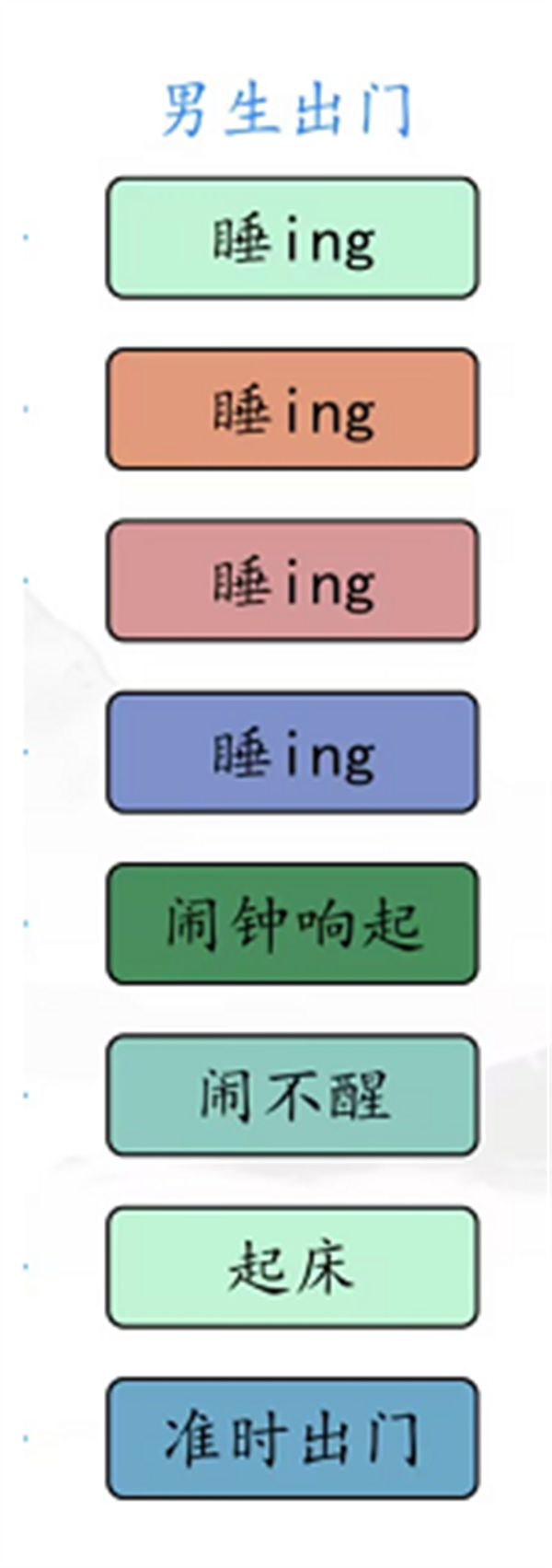 汉字找茬王男女起床攻略