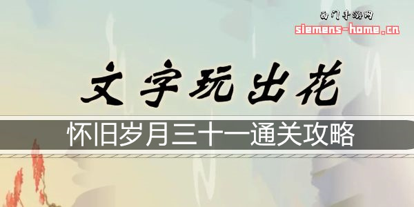 文字玩出花怀旧岁月三十一通关攻略