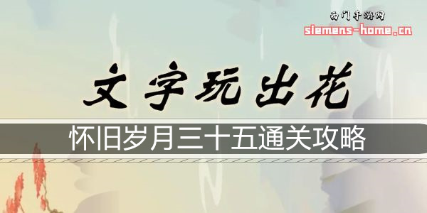 文字玩出花怀旧岁月三十五通关攻略