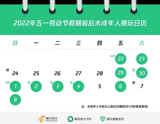 王者荣耀五一未成年可以玩多久2023