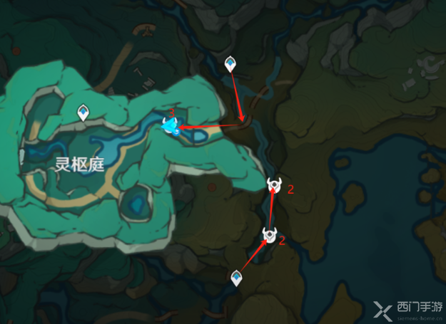 原神清水玉采集路线